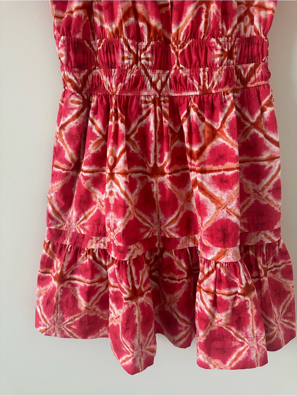 Anthropologie Somerset Mini Dress Size Small Pink White Smocked Printed Dress - Picture 10 of 14